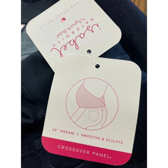 Isabel Maternity by Ingrid Low Rise Relaxed Ankle Jegging Power, Dark Wash, 14 - Picture 3 of 7